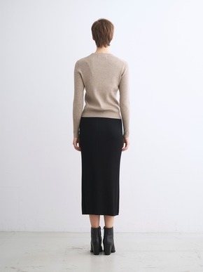 Basic sweater rib knit tee 詳細画像