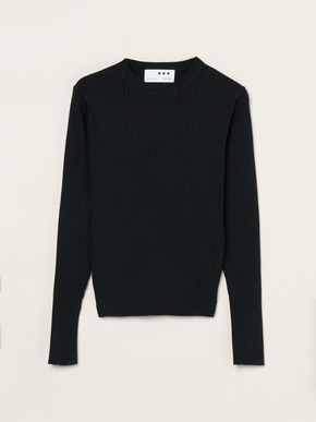 Basic sweater rib knit tee 詳細画像