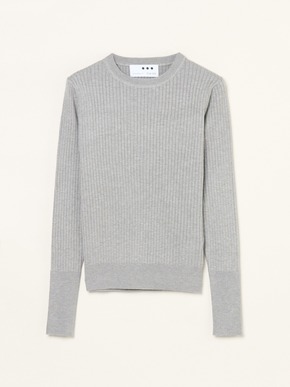 Basic sweater rib knit tee 詳細画像