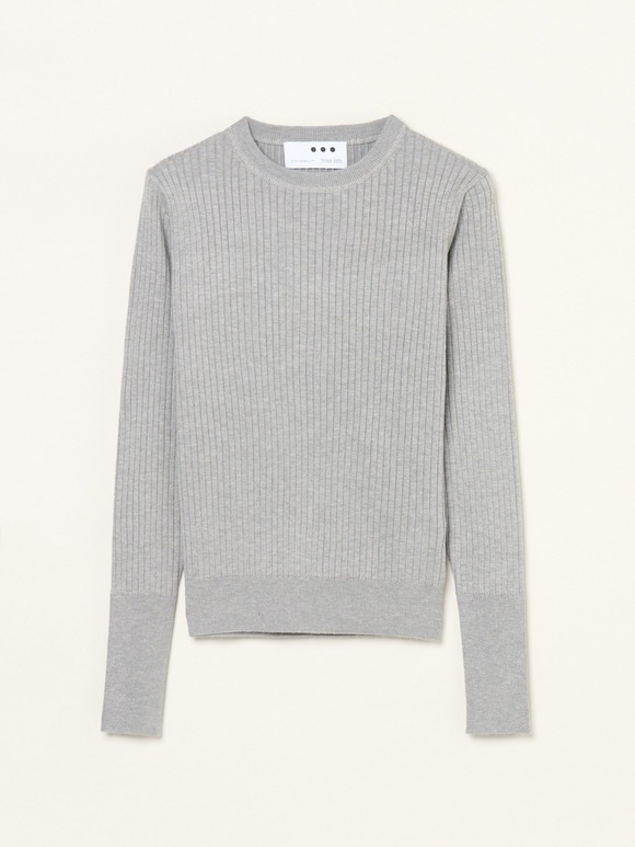 Basic sweater rib knit tee
