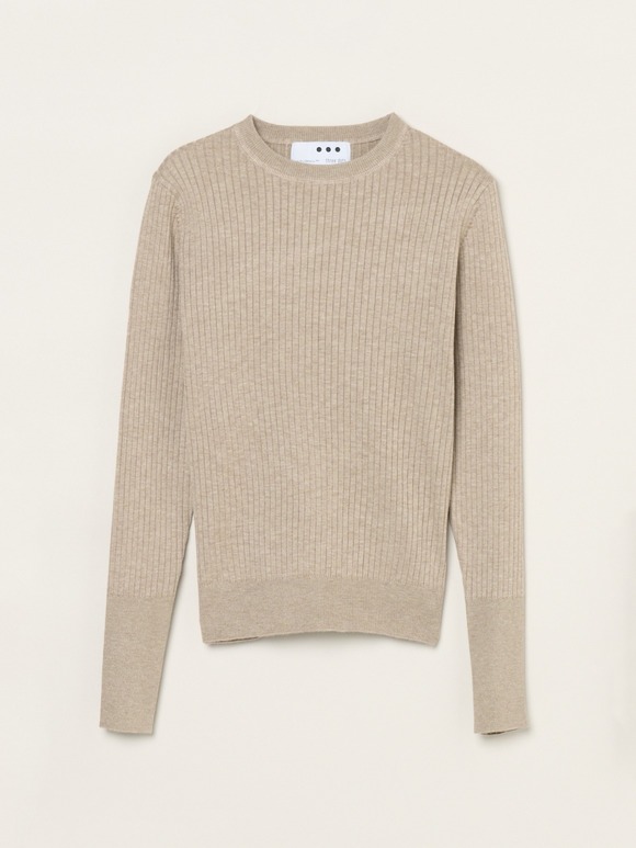 Basic sweater rib knit tee