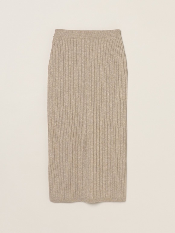 Lurex sweater rib skirt