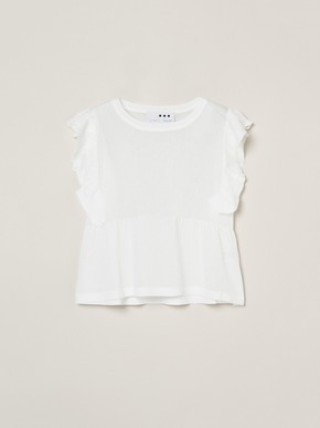 Shimmer sweater  ruffle top 詳細画像