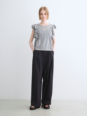 Shimmer sweater  ruffle top 詳細画像