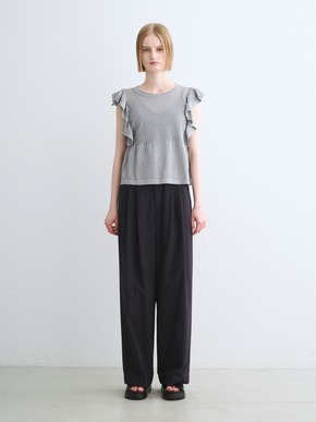 Shimmer sweater  ruffle top 詳細画像