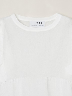 Shimmer sweater  ruffle top 詳細画像