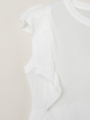 Shimmer sweater  ruffle top 詳細画像