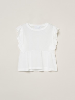 Shimmer sweater  ruffle top 詳細画像