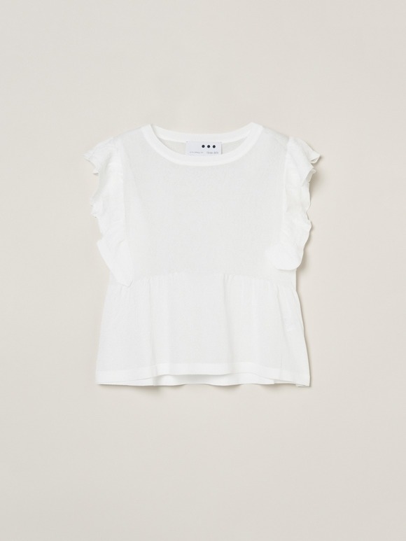 Shimmer sweater  ruffle top