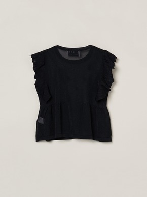 Shimmer sweater  ruffle top 詳細画像