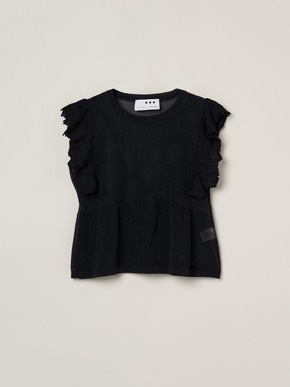 Shimmer sweater  ruffle top 詳細画像