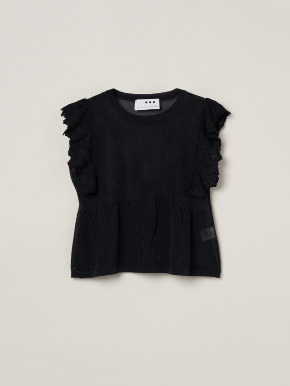 Shimmer sweater  ruffle top