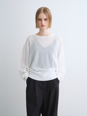 Shimmer sweater mesh top 詳細画像