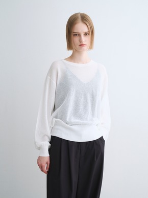 Shimmer sweater mesh top 詳細画像