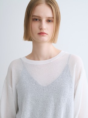 Shimmer sweater mesh top 詳細画像
