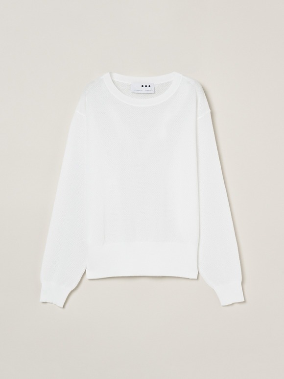 Shimmer sweater mesh top