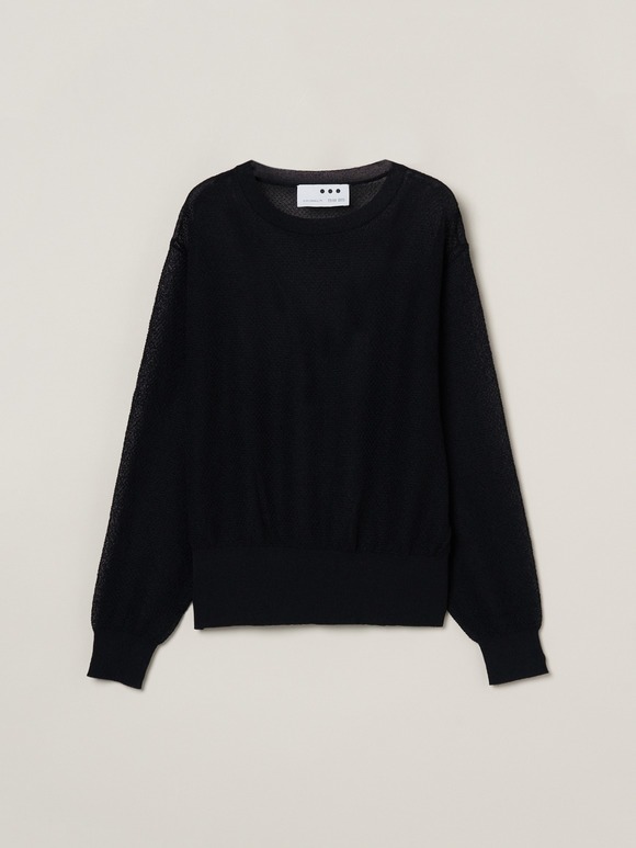 Shimmer sweater mesh top