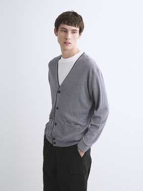 Men's cotton cashmere cardigan 詳細画像