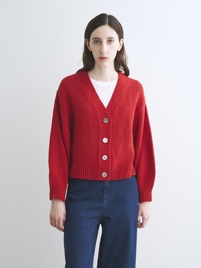 Bulky cotton cardigan 詳細画像