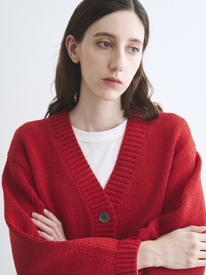 Bulky cotton cardigan 詳細画像