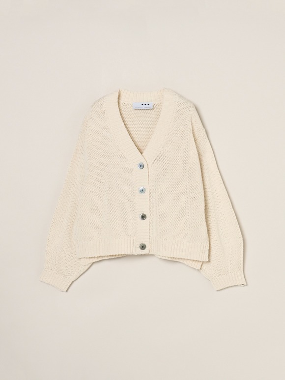 Bulky cotton cardigan