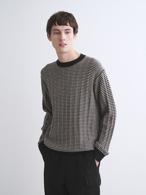 Men's wool cashmere crew neck 詳細画像