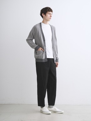 Men's wool cashmere v-neck cardigan 詳細画像