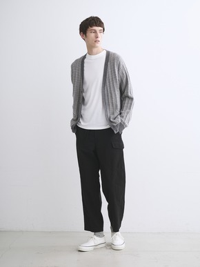Men's wool cashmere v-neck cardigan 詳細画像