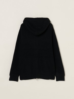 Men's cashmere zip up parka 詳細画像