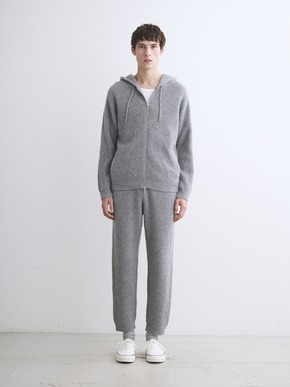 Men's cashmere zip up parka 詳細画像