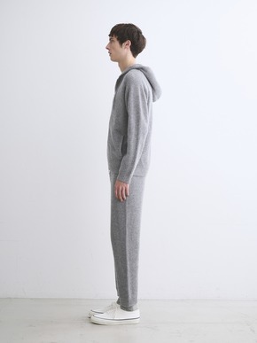 Men's cashmere zip up parka 詳細画像