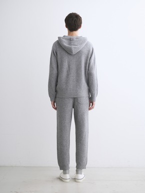 Men's cashmere zip up parka 詳細画像