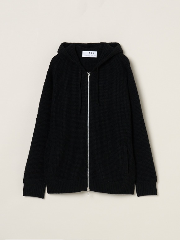 Men's cashmere zip up parka