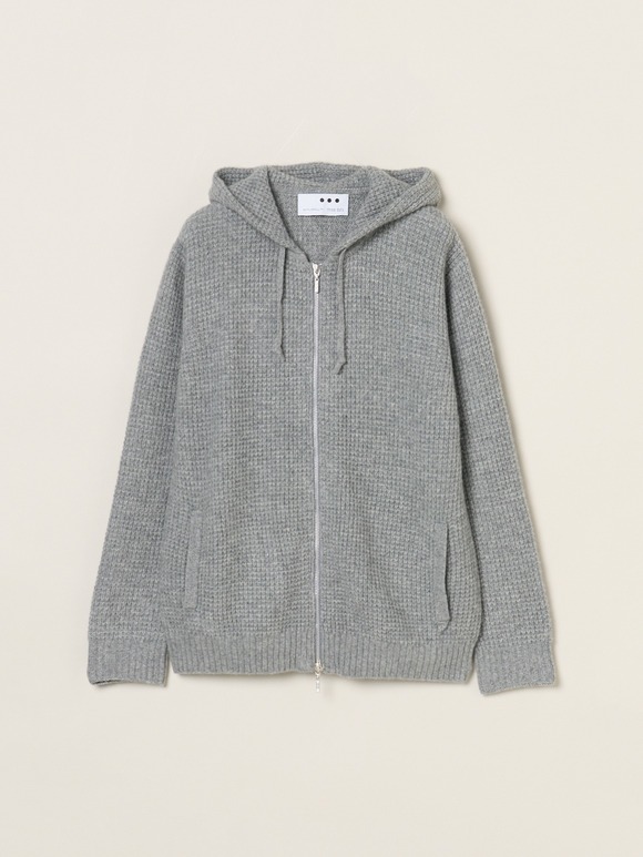 Men's cashmere zip up parka
