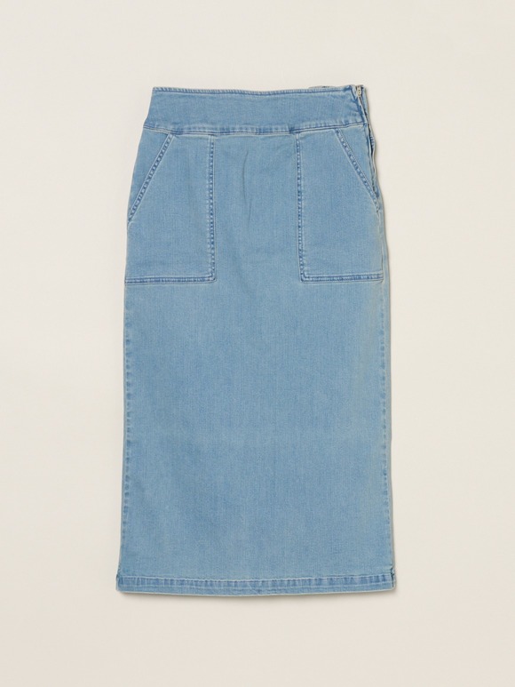 Denim streight skirt