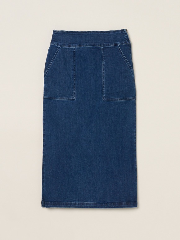 Denim streight skirt