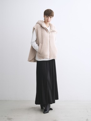 ecopel boa cape vest 詳細画像