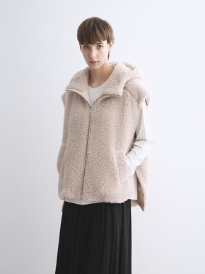 ecopel boa cape vest 詳細画像