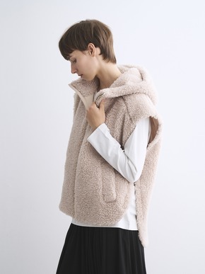 ecopel boa cape vest 詳細画像