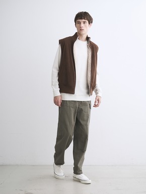 Men's ecopel boa reversible vest 詳細画像