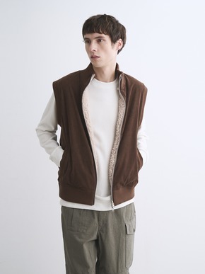 Men's ecopel boa reversible vest 詳細画像