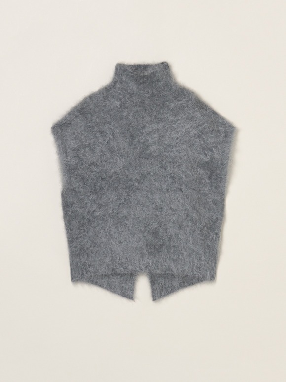 Fur cashmere vest