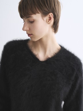 Fur cashmere pullover 詳細画像
