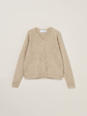 Fur cashmere pullover 詳細画像