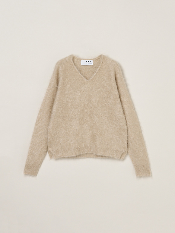Fur cashmere pullover