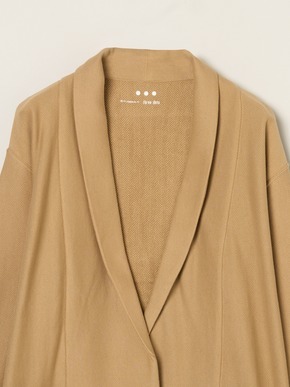 Men's herringbone terry cardigan 詳細画像