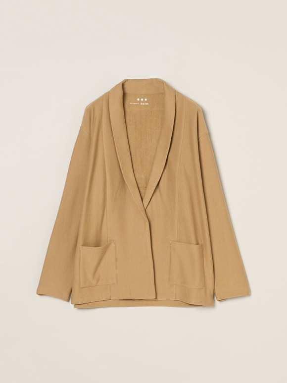 Men's herringbone terry cardigan