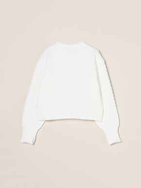 Spongy smooth popcorn pullover 詳細画像