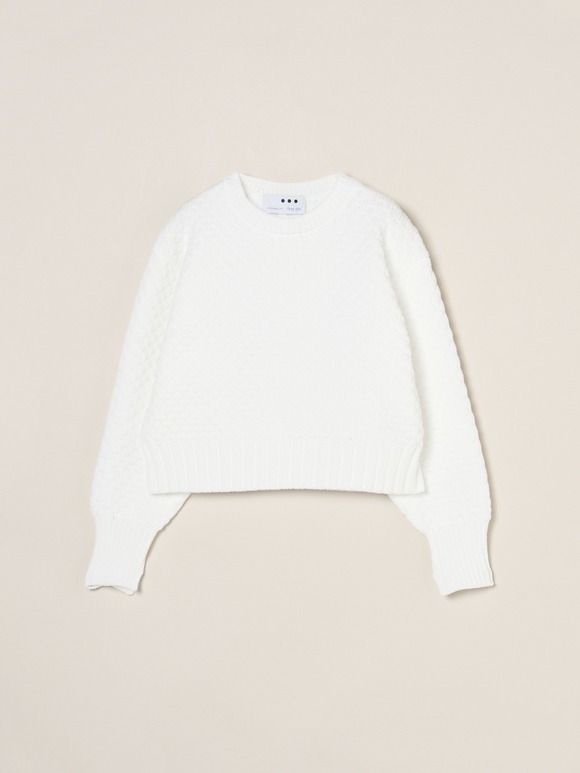 Spongy smooth popcorn pullover