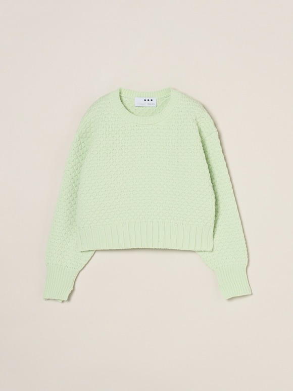 Spongy smooth popcorn pullover